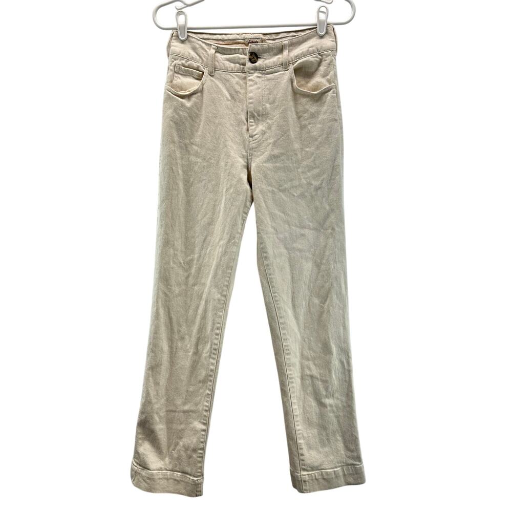 Faherty Women's Organic Cotton Stretch Chino Pants Cream 27